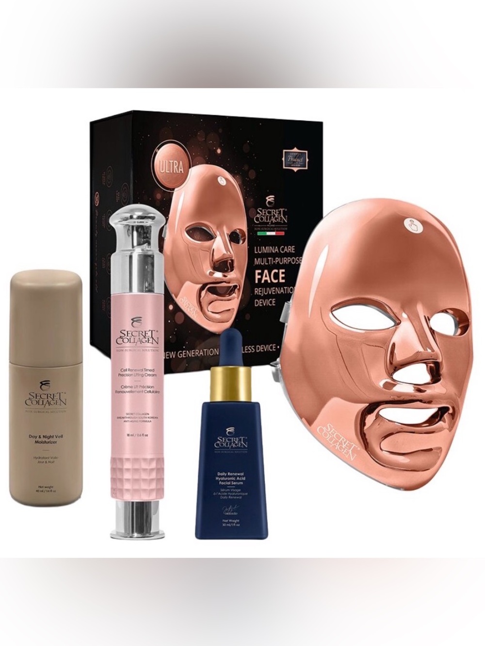 Secret Collagen Unisex Ultra Face Renewal Ritual NIB Luxury Skincare